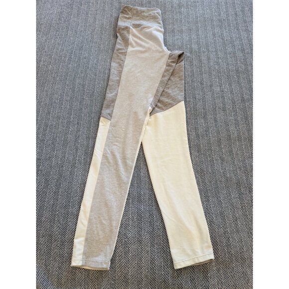 Kyodan Womens Gray & Cream Colorblock High-Waisted Leggings - Picture 3 of 11